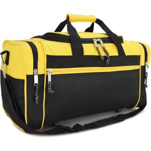 imageDALIX 21quot Blank Sports Duffle Bag Gym Bag Travel Duffel with Adjustable Strap in GoldGold