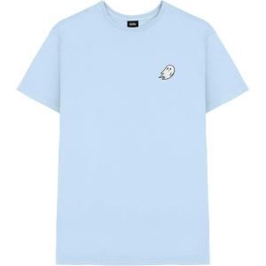 imageDALIX Ghost Embroidered Soft Cotton Short Sleeve T Shirt MensBaby Blue
