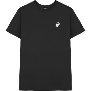 imageDALIX Ghost Embroidered Soft Cotton Short Sleeve T Shirt MensBlack