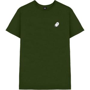 imageDALIX Ghost Embroidered Soft Cotton Short Sleeve T Shirt MensOlive