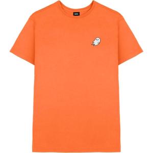 imageDALIX Ghost Embroidered Soft Cotton Short Sleeve T Shirt MensOrange