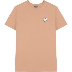 imageDALIX Ghost Embroidered Soft Cotton Short Sleeve T Shirt MensPeach