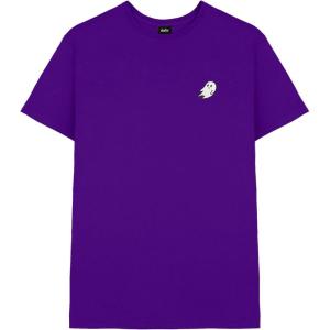imageDALIX Ghost Embroidered Soft Cotton Short Sleeve T Shirt MensPurple