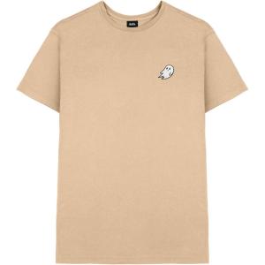 imageDALIX Ghost Embroidered Soft Cotton Short Sleeve T Shirt MensSand