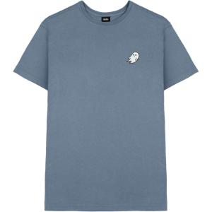 imageDALIX Ghost Embroidered Soft Cotton Short Sleeve T Shirt MensSlate Gray