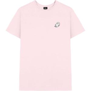 imageDALIX Ghost Embroidered Soft Cotton Short Sleeve T Shirt MensSoft Pink