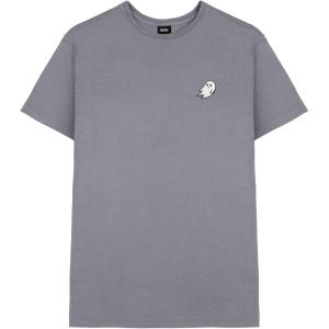 imageDALIX Ghost Embroidered Soft Cotton Short Sleeve T Shirt MensStorm Gray