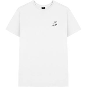 imageDALIX Ghost Embroidered Soft Cotton Short Sleeve T Shirt MensWhite