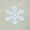 imageChristmas Snowflake TShirt Womens Embroidered ShirtHeather Gray