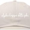 imageDALIX Alpha Kappa Delta Phi Cursive Sorority Hat Womens Baseball CapBeige