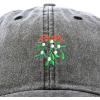 imageDALIX Christmas Holidays Mistletoe Hat Womens Embroidered Baseball CapBlack Vintage