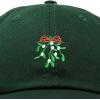 imageDALIX Christmas Holidays Mistletoe Hat Womens Embroidered Baseball CapDark Green