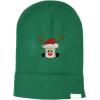 imageDALIX Christmas Peeping Rudolph Beanie Warm Winter Cap Embroidered HatGreen