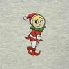 imageDALIX Christmas Shy Elf TShirt Womens Embroidered Shirt Extra Large Heather Gray