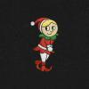 imageDALIX Christmas Shy Elf TShirt Womens Embroidered Shirt Medium Black
