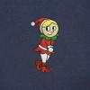 imageDALIX Christmas Shy Elf TShirt Womens Embroidered Shirt Small Navy Blue