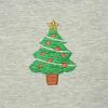 imageDALIX Christmas Xmas Tree TShirt Womens Embroidered ShirtHeather Gray