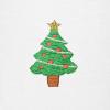 imageDALIX Christmas Xmas Tree TShirt Womens Embroidered ShirtWhite
