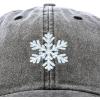 imageDALIX ICY Snowflake Hat Womens Baseball Cap WashedBlack