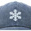 imageDALIX ICY Snowflake Hat Womens Baseball Cap WashedNavy Blue