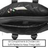 imageDALIX Mens Messenger Bag Travel Briefcase for Business Work Carry On in BlackCharcoal Black
