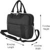 imageDALIX Mens Messenger Bag Travel Briefcase for Business Work Carry On in BlackCharcoal Black