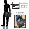 imageDALIX Mens Messenger Bag Travel Briefcase for Business Work Carry On in BlackCharcoal Black