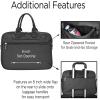 imageDALIX Mens Messenger Bag Travel Briefcase for Business Work Carry On in BlackCharcoal Black