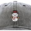 imageDALIX Mini Snowman Hat Ladies Womens Baseball Cap WashedBlack