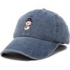 imageDALIX Mini Snowman Hat Ladies Womens Baseball Cap WashedNavy Blue