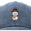 imageDALIX Mini Snowman Hat Ladies Womens Baseball Cap WashedNavy Blue