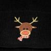 imageDALIX Rudolph Beanie Christmas Holiday Winter Stocking HatBlack