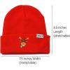 imageDALIX Rudolph Beanie Christmas Holiday Winter Stocking HatRed
