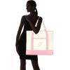imageDALIX Womens Cotton Canvas Tote Bag Large Shoulder Bags Pink Monogram A  ZF