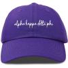imageDALIX Alpha Kappa Delta Phi Cursive Sorority Hat Womens Baseball CapPurple