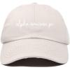 imageDALIX Alpha Omicron Pi Cursive Hat Fraternity Womens Embroidered CapBeige