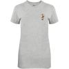 imageDALIX Christmas Shy Elf TShirt Womens Embroidered Shirt Small Heather Gray