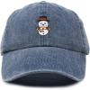 imageDALIX Mini Snowman Hat Ladies Womens Baseball Cap WashedNavy Blue