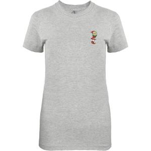 imageDALIX Christmas Shy Elf TShirt Womens Embroidered Shirt Extra Large Heather Gray