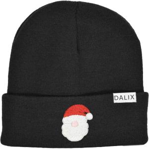 imageDALIX Christmas Urban Santa Beanie Warm Winter Cap Embroidered HatBlack