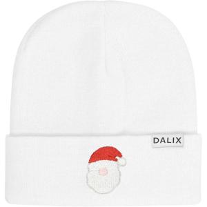imageDALIX Christmas Urban Santa Beanie Warm Winter Cap Embroidered HatWhite