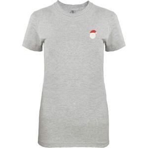 imageDALIX Christmas Urban Santa TShirt Womens Embroidered ShirtHeather Gray