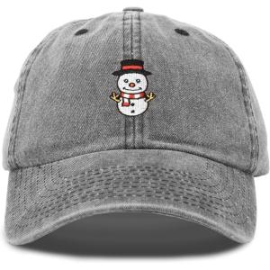 imageDALIX Mini Snowman Hat Ladies Womens Baseball Cap WashedBlack