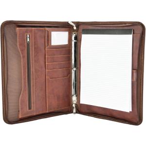 imageDALIX Professional Excel Business Slim Portfolio Briefcase Organizer in BrownBrown