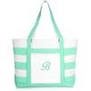 imageDALIX Monogram Beach Bag and Totes for Women Personalized Gifts Mint Green A ZB