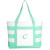 imageDALIX Monogram Beach Bag and Totes for Women Personalized Gifts Mint Green A ZC