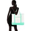 imageDALIX Monogram Tote Bag For Women Open Top Mint Green Personalized Letter AZI