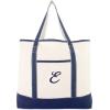 imageDALIX Personalized Tote Bag For Women Monogram Initial Open Top Navy Blue AZE
