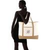 imageDALIX Womens Natural Tote Bag Shoulder Bags Brown With Monogram Letter A  ZB