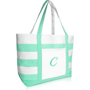 imageDALIX Monogram Beach Bag and Totes for Women Personalized Gifts Mint Green A ZC